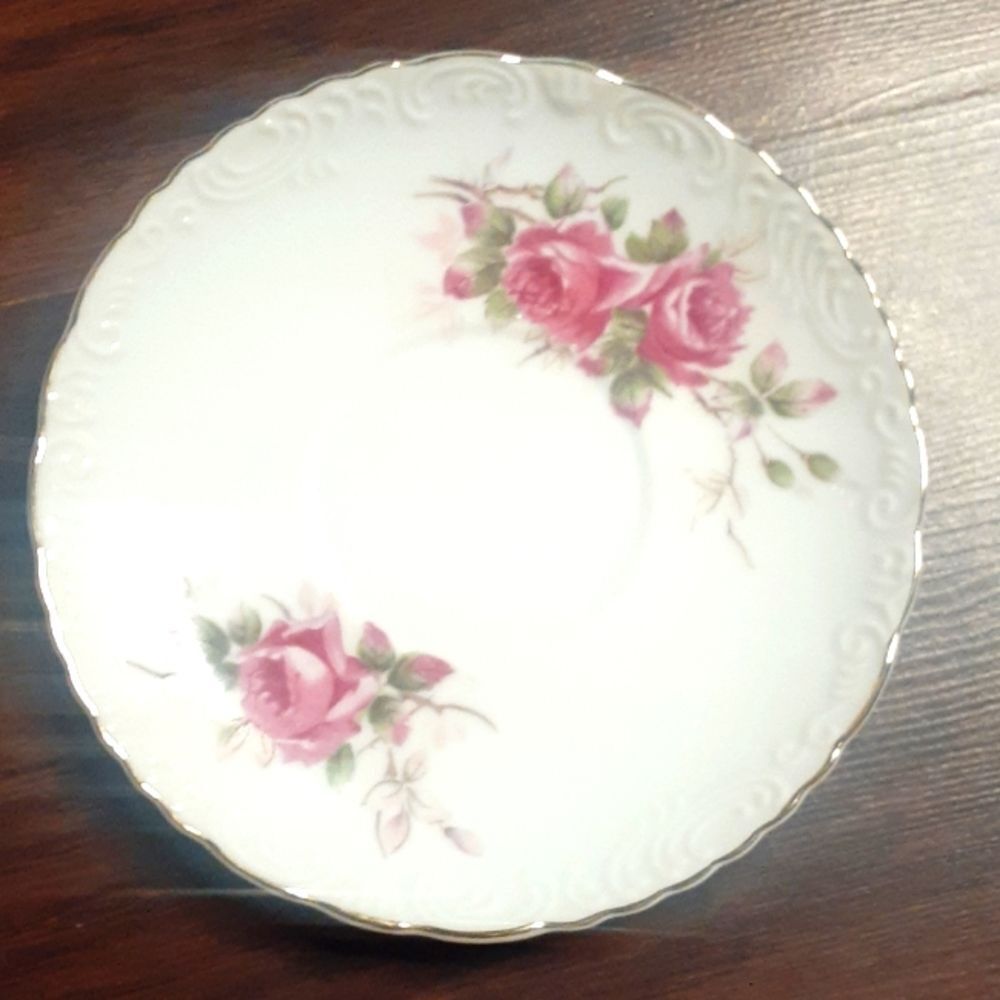 L'mour China hand painted saucer